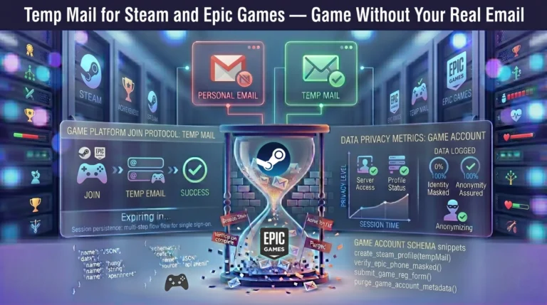 Temp Mail for Steam and Epic Games